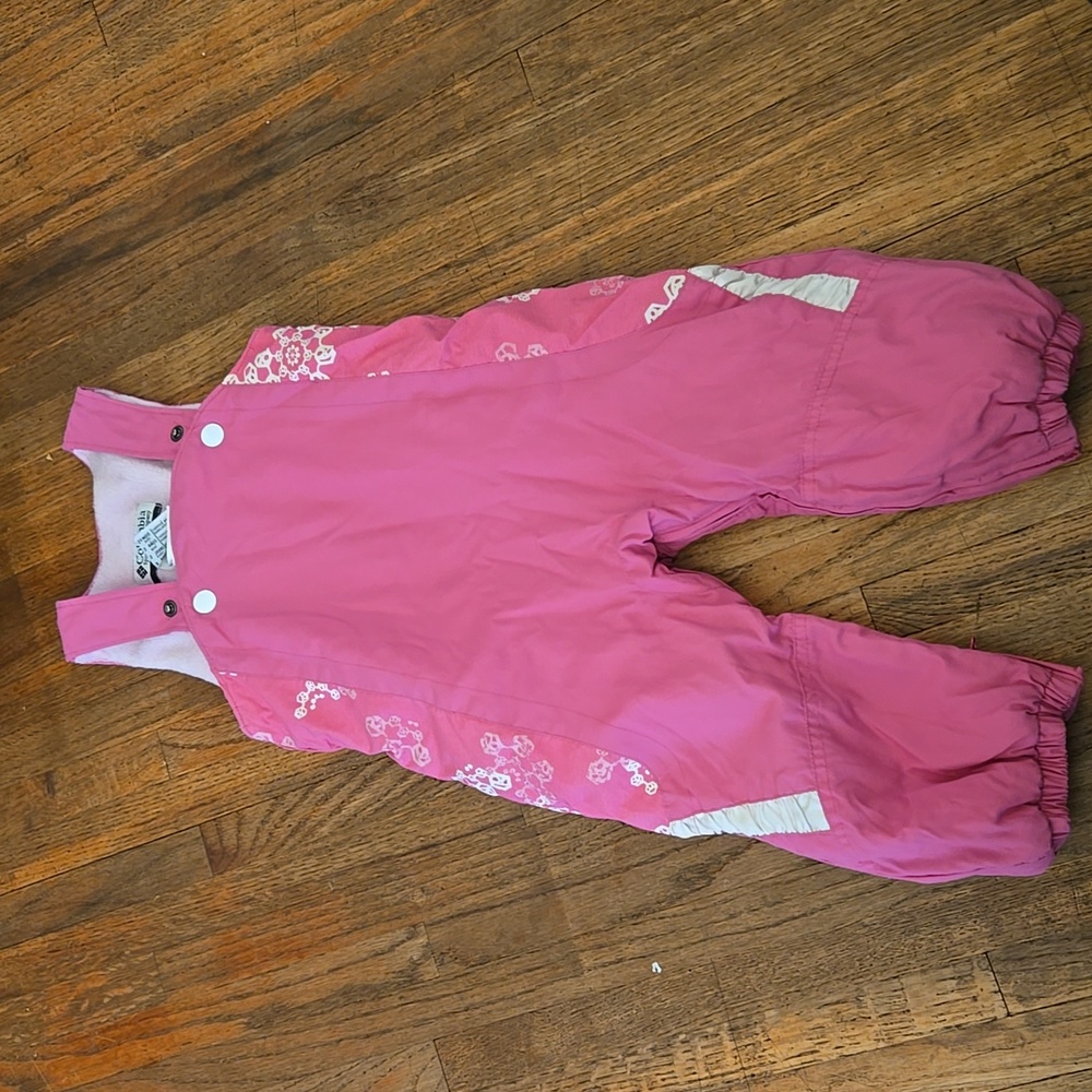 Columbia Girls Pink Snowbib - Size 24m